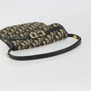 Christian Dior Trotter Canvas Shoulder Bag Navy Gold Auth ep15009-7