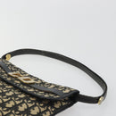 Christian Dior Trotter Canvas Shoulder Bag Navy Gold Auth ep15009-8