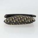 Christian Dior Trotter Canvas Shoulder Bag Navy Gold Auth ep15009-5