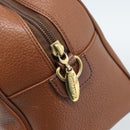 Burberry Handtas Leer Bruin Goud Auth ep15010-10