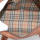 Burberry Handtas Leer Bruin Goud Auth ep15010-11