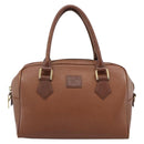 Burberry Handtas Leer Bruin Goud Auth ep15010-13