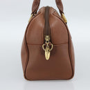 Burberry Handtas Leer Bruin Goud Auth ep15010-3