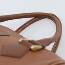 Burberry Handtas Leer Bruin Goud Auth ep15010-8