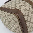 GUCCI GG Supreme Web Sherry Line Boston Bag PVC Beige Gold Auth ep15012-16