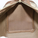 GUCCI GG Supreme Web Sherry Line Boston Bag PVC Beige Gold Auth ep15012-18