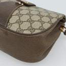 GUCCI GG Supreme Web Sherry Line Bag PVC Beige Gold 72 02 024 Auth ep15016-9