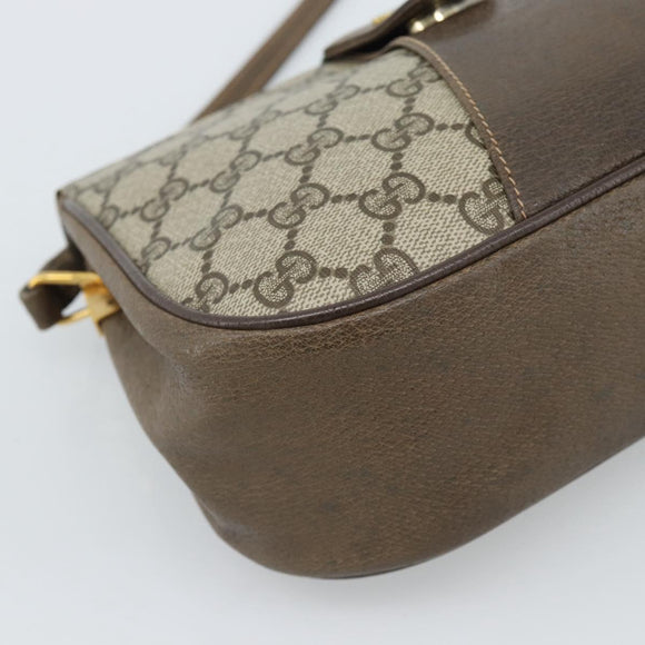 GUCCI GG Supreme Web Sherry Line Bag PVC Beige Gold 72 02 024 Auth ep15016