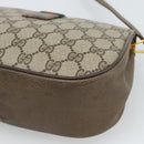 GUCCI GG Supreme Web Sherry Line Bag PVC Beige Gold 72 02 024 Auth ep15016-15