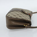 GUCCI GG Supreme Web Sherry Line Bag PVC Beige Gold 72 02 024 Auth ep15016-4