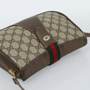 GUCCI GG Supreme Web Sherry Line Bag PVC Beige Gold 72 02 024 Auth ep15016-6