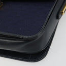 GUCCI Micro GG Canvas Shoulder Bag Navy Gold Auth ep15021A-9