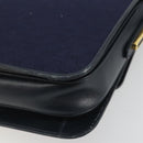GUCCI Micro GG Canvas Shoulder Bag Navy Gold Auth ep15021A-15