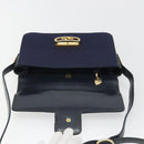 GUCCI Micro GG Canvas Shoulder Bag Navy Gold Auth ep15021A-10