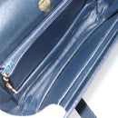 GUCCI Micro GG Canvas Shoulder Bag Navy Gold Auth ep15021A-11