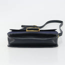 GUCCI Micro GG Canvas Shoulder Bag Navy Gold Auth ep15021A-5
