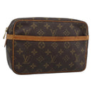 LOUIS VUITTON Monogram Compiegne 23 Clutch Bag M51847 LV Auth ep15023-1