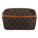 LOUIS VUITTON Monogram Compiegne 23 Clutch Bag M51847 LV Auth ep15023-13