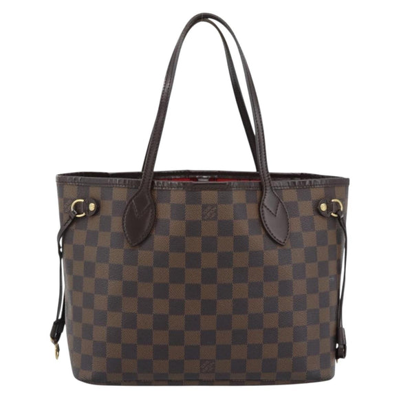 LOUIS VUITTON Damier Ebene Neverfull PM Tote Bag N51109 LV Auth ep15024