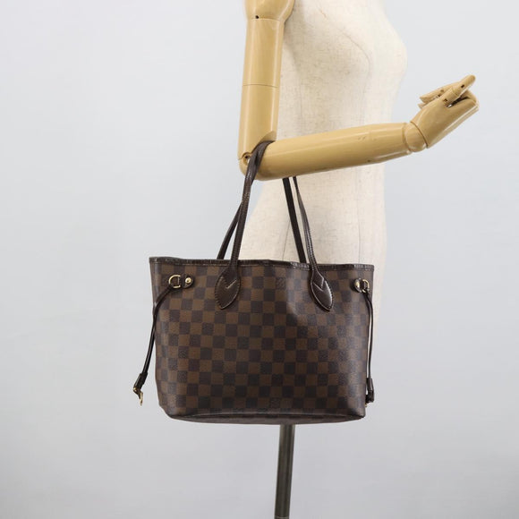 LOUIS VUITTON Damier Ebene Neverfull PM Tote Bag N51109 LV Auth ep15024