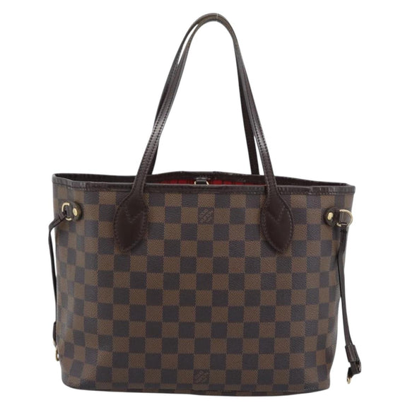 LOUIS VUITTON Damier Ebene Neverfull PM Tote Bag N51109 LV Auth ep15024