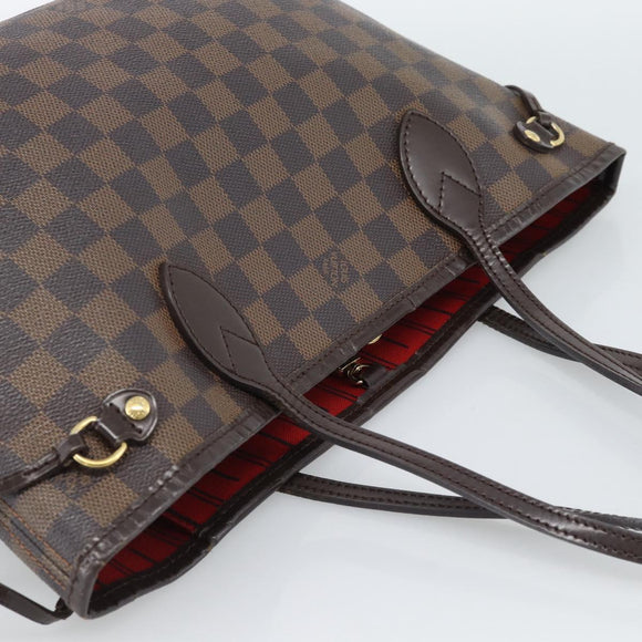 LOUIS VUITTON Damier Ebene Neverfull PM Tote Bag N51109 LV Auth ep15024
