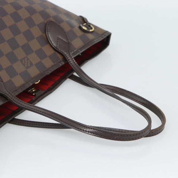 LOUIS VUITTON Damier Ebene Neverfull PM Tote Bag N51109 LV Auth ep15024