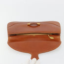 GUCCI Clutch Bag Leather Brown Gold Auth ep15027A-8