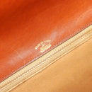 GUCCI Clutch Bag Leather Brown Gold Auth ep15027A-9