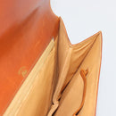 GUCCI Clutch Bag Leather Brown Gold Auth ep15027A-18