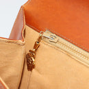 GUCCI Clutch Bag Leather Brown Gold Auth ep15027A-11
