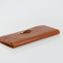 GUCCI Clutch Bag Leather Brown Gold Auth ep15027A-5