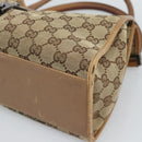 GUCCI GG Canvas Jackie Shoulder Bag Beige Silver 01719 Auth ep15028-10