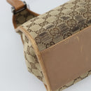 GUCCI GG Canvas Jackie Shoulder Bag Beige Silver 01719 Auth ep15028-13