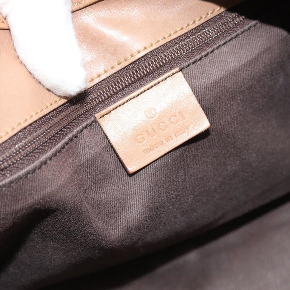 GUCCI GG Canvas Jackie Shoulder Bag Beige Silver 01719 Auth ep15028