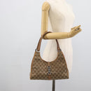 GUCCI GG Canvas Jackie Shoulder Bag Beige Silver 01719 Auth ep15028-23