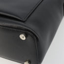 CELINE Schoudertas Leer Zwart Zilver Auth ep15031-9