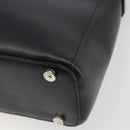 CELINE Schoudertas Leer Zwart Zilver Auth ep15031-15