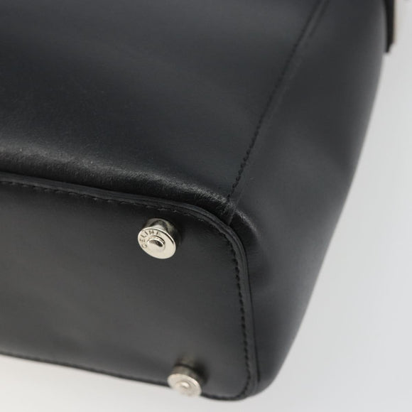 CELINE Schoudertas Leer Zwart Zilver Auth ep15031