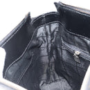 CELINE Schoudertas Leer Zwart Zilver Auth ep15031-21