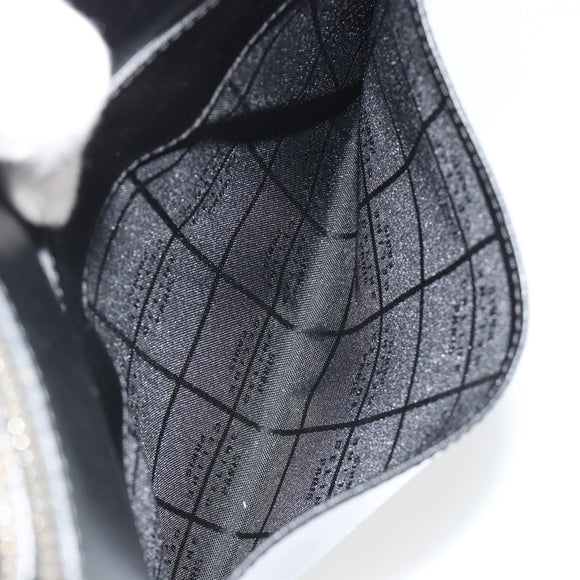 CELINE Schoudertas Leer Zwart Zilver Auth ep15031
