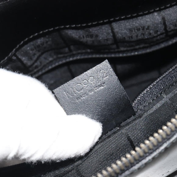 CELINE Schoudertas Leer Zwart Zilver Auth ep15031