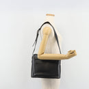 CELINE Schoudertas Leer Zwart Zilver Auth ep15031-25