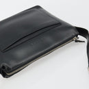 CELINE Schoudertas Leer Zwart Zilver Auth ep15031-6