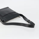 CELINE Schoudertas Leer Zwart Zilver Auth ep15031-7