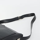 CELINE Schoudertas Leer Zwart Zilver Auth ep15031-8