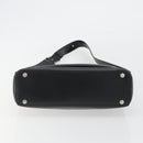 CELINE Schoudertas Leer Zwart Zilver Auth ep15031-5