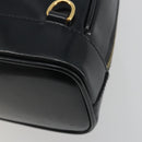 GUCCI Bamboo Shoulder Bag Enamel Black Gold 003 2113 0127 Auth ep15033-12