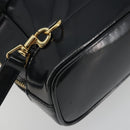 GUCCI Bamboo Shoulder Bag Enamel Black Gold 003 2113 0127 Auth ep15033-13
