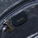 GUCCI Bamboo Shoulder Bag Enamel Black Gold 003 2113 0127 Auth ep15033-15